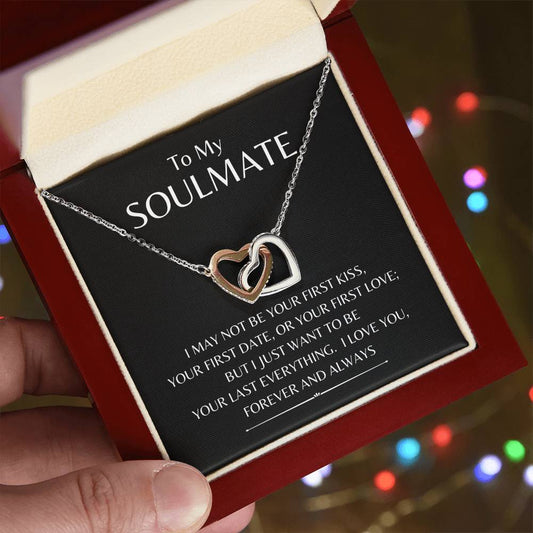 To My Soulmate Interlocking Hearts Necklace